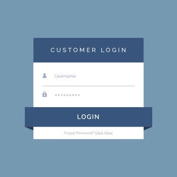 Flat login form Flat login form