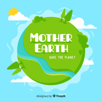 Flat mother earth day background Flat mother earth day background