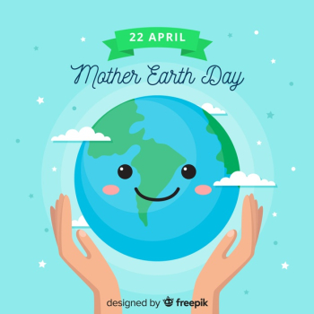 Flat mother earth day background Flat mother earth day background