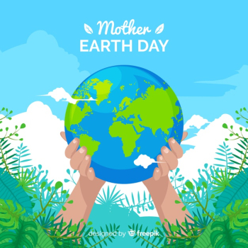 Flat mother earth day background Flat mother earth day background