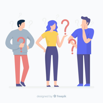 Flat people holding question marks background Free Vector Flat people holding question marks background Free Vector