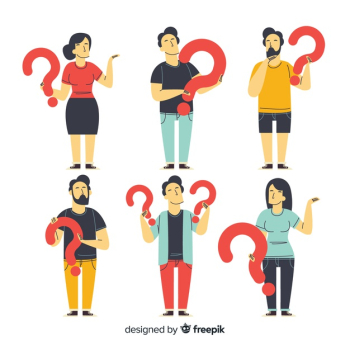 Flat people holding question marks background Free Vector Flat people holding question marks background Free Vector