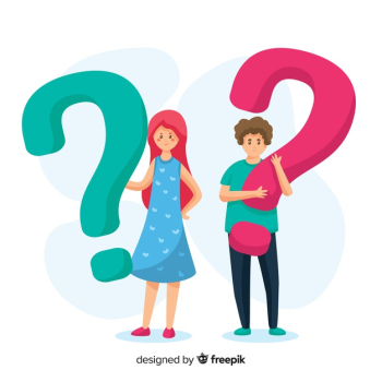 Flat people holding question marks background Free Vector Flat people holding question marks background Free Vector