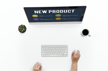 Flat Screen Computer Monitor Displaying New Product