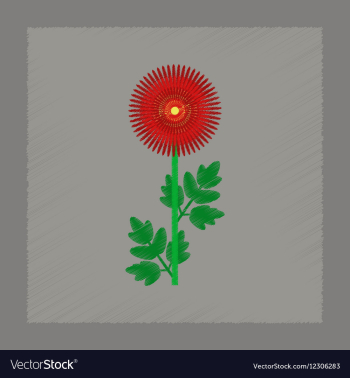 Flat shading style flower vector image Flat shading style flower vector image