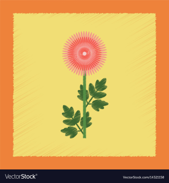 Flat shading style flower vector image Flat shading style flower vector image