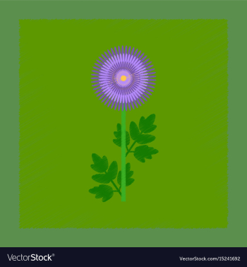 Flat shading style flower vector image Flat shading style flower vector image