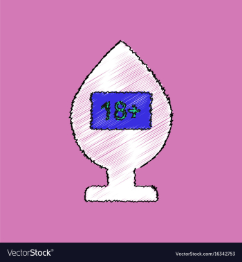 Flat shading style icon adult sex toy vector image Flat shading style icon adult sex toy vector image