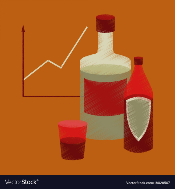 Flat shading style icon alcohol infographic vector image Flat shading style icon alcohol infographic vector image