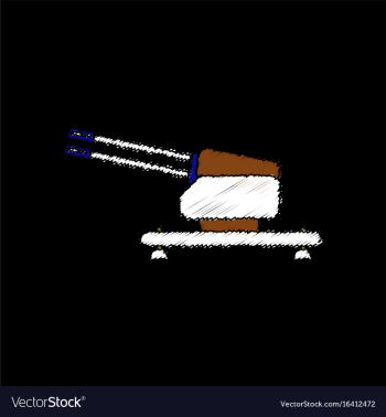 Flat shading style icon anti aircraft gun vector image Flat shading style icon anti aircraft gun vector image