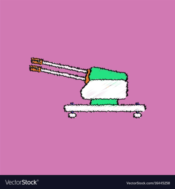 Flat shading style icon anti aircraft gun vector image Flat shading style icon anti aircraft gun vector image