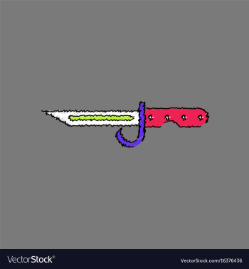 Flat shading style icon army bayonet knife vector image Flat shading style icon army bayonet knife vector image