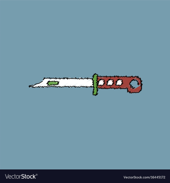 Flat shading style icon army bayonet knife vector image Flat shading style icon army bayonet knife vector image