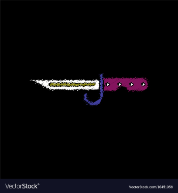 Flat shading style icon army bayonet knife vector image Flat shading style icon army bayonet knife vector image