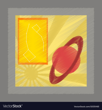 Flat shading style icon astronomy lesson vector image