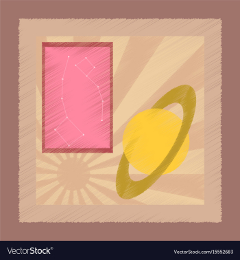 Flat shading style icon astronomy lesson vector image