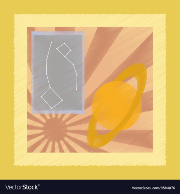 Flat shading style icon astronomy lesson vector image