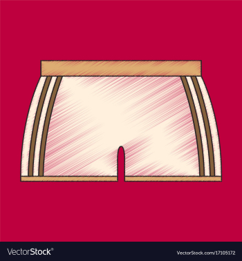 Flat shading style icon athletic shorts vector image