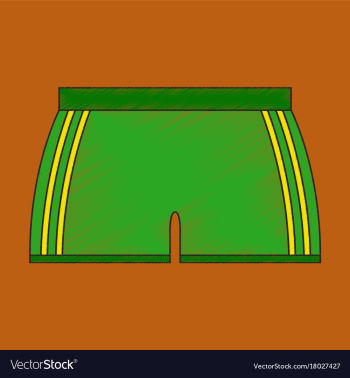 Flat shading style icon athletic shorts vector image