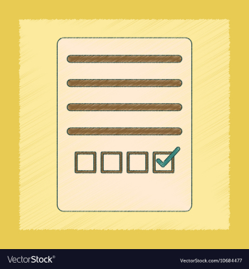Flat shading style icon checklist questionnaire vector image Flat shading style icon checklist questionnaire vector image