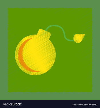 Flat shading style icon dangerous bomb vector image Flat shading style icon dangerous bomb vector image