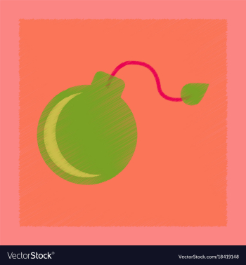 Flat shading style icon dangerous bomb vector image Flat shading style icon dangerous bomb vector image