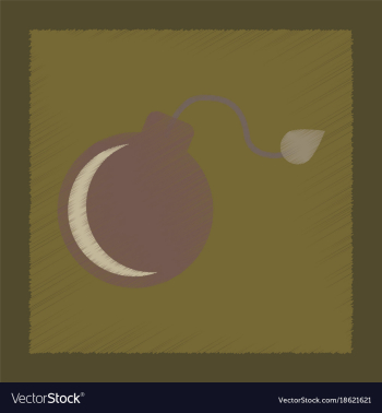 Flat shading style icon dangerous bomb vector image Flat shading style icon dangerous bomb vector image