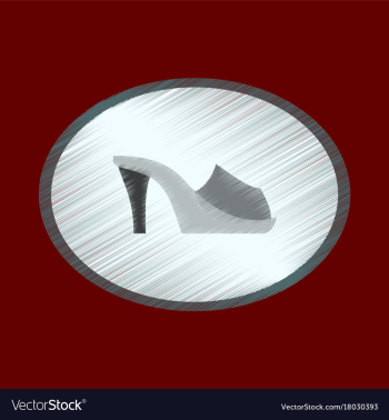 Flat shading style icon footwear flip flops heels vector image Flat shading style icon footwear flip flops heels vector image