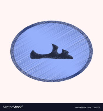 Flat shading style icon footwear flip flops vector image Flat shading style icon footwear flip flops vector image