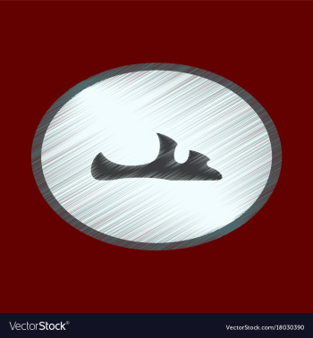 Flat shading style icon footwear flip flops vector image Flat shading style icon footwear flip flops vector image