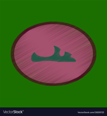 Flat shading style icon footwear flip flops vector image Flat shading style icon footwear flip flops vector image