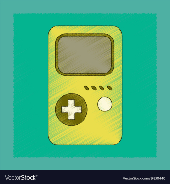 Flat shading style icon game console vector image Flat shading style icon game console vector image