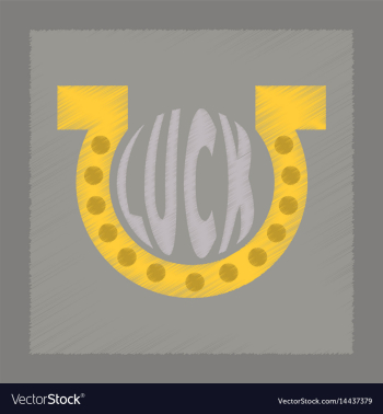 Flat shading style icon good luck logo vector image Flat shading style icon good luck logo vector image