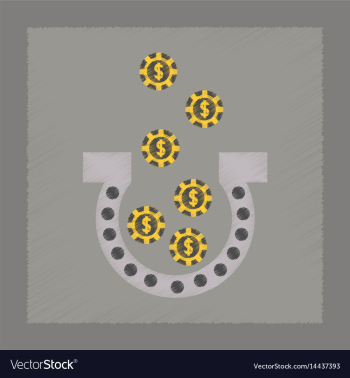Flat shading style icon good luck logo vector image Flat shading style icon good luck logo vector image