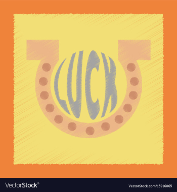 Flat shading style icon good luck logo vector image Flat shading style icon good luck logo vector image