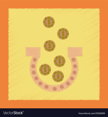 Flat shading style icon good luck logo vector image Flat shading style icon good luck logo vector image