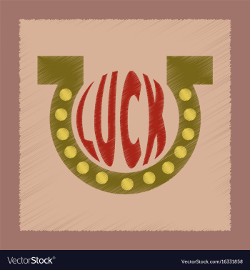 Flat shading style icon good luck logo vector image Flat shading style icon good luck logo vector image