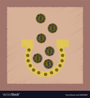 Flat shading style icon good luck logo vector image Flat shading style icon good luck logo vector image