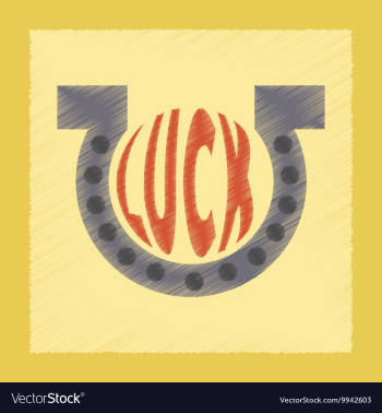 Flat shading style icon good luck logo vector image Flat shading style icon good luck logo vector image