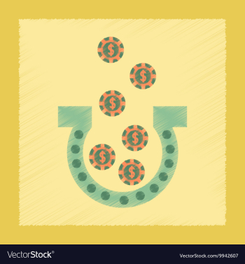 Flat shading style icon good luck logo vector image Flat shading style icon good luck logo vector image