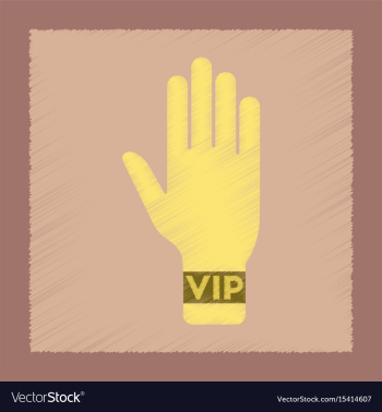 Flat shading style icon hand vip vector image Flat shading style icon hand vip vector image