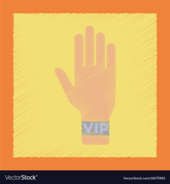Flat shading style icon hand vip vector image Flat shading style icon hand vip vector image