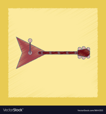 Flat shading style icon Kids balalaika vector image Flat shading style icon Kids balalaika vector image