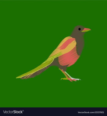 Flat shading style icon magpie vector image