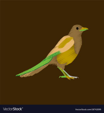 Flat shading style icon magpie vector image