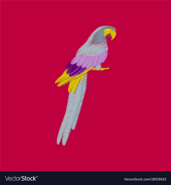 Flat shading style icon parrot vector image Flat shading style icon parrot vector image