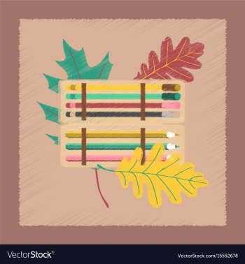 Flat shading style icon pencil box pencil pen vector image