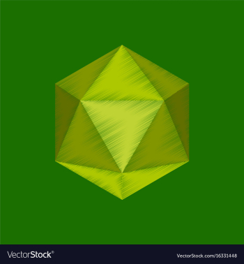 Flat shading style icon virus vector image