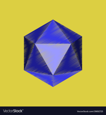 Flat shading style icon virus vector image