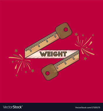 Flat shading style icon weight loss logo vector image Flat shading style icon weight loss logo vector image